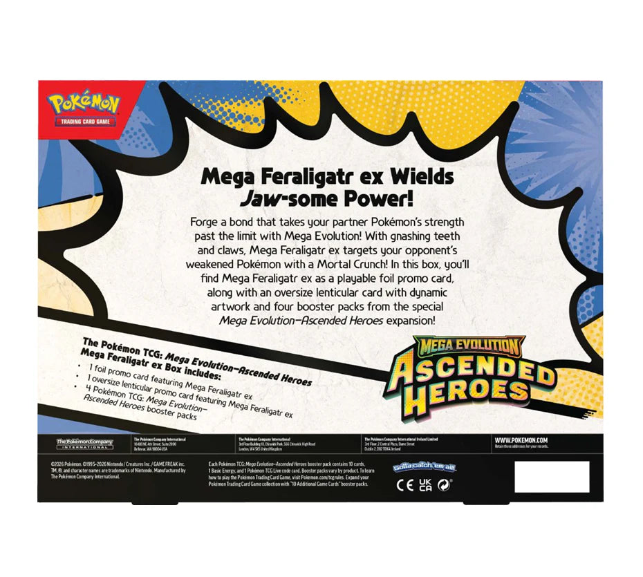 Pokemon TCG: Ascended Heroes Mega Feraligatr EX Box