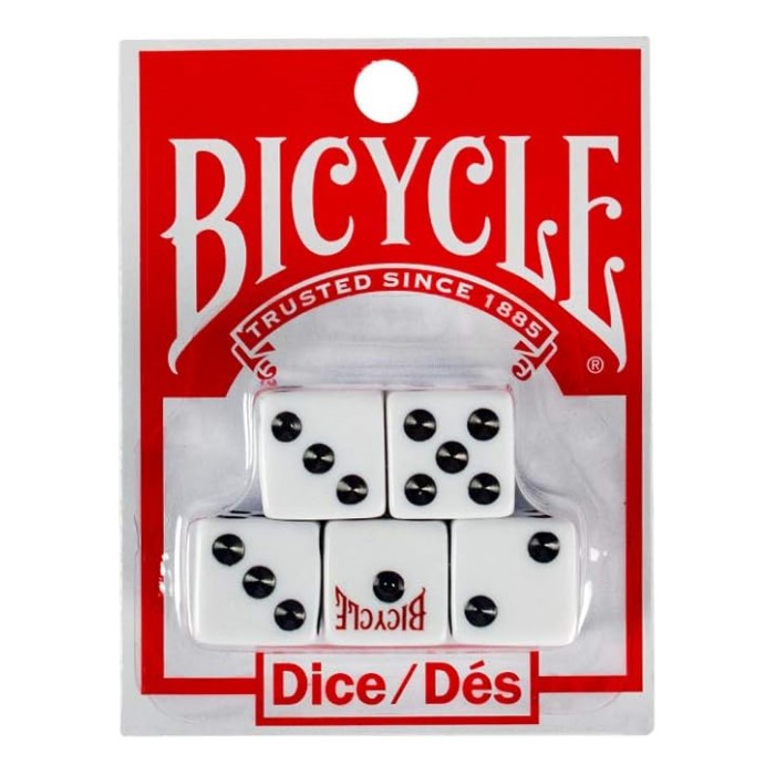 Bicycle Games and Accessories: Bicycle 5 Count Dice