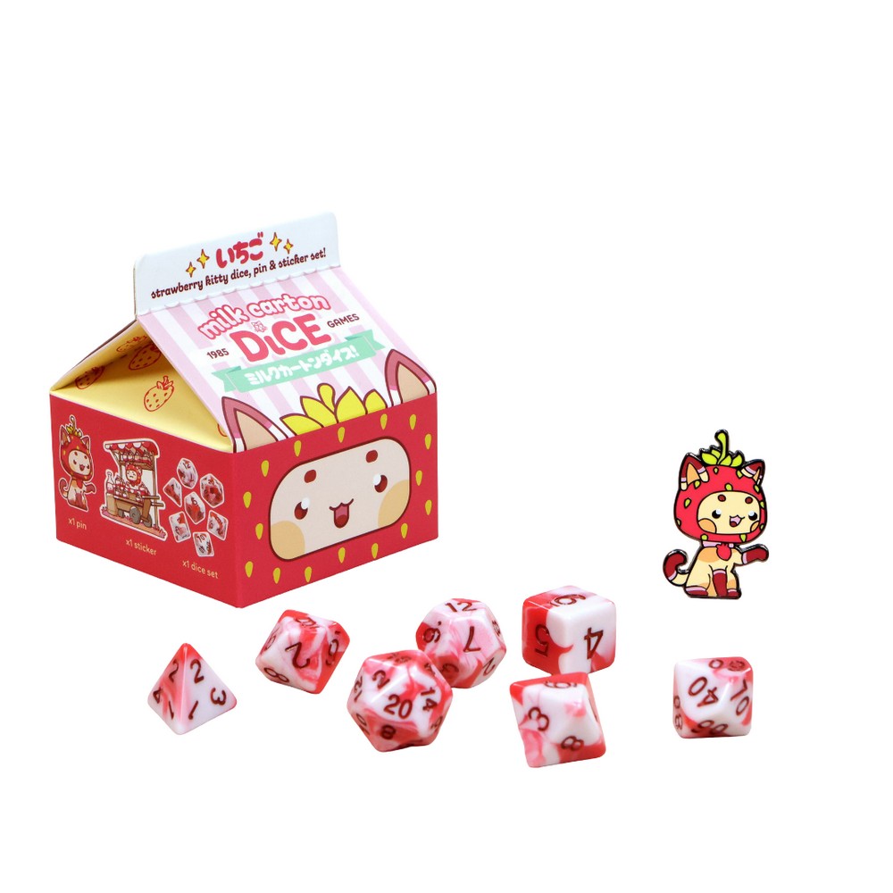 Fruit Meadows - Kawaii Cat Milk Carton-Strawberry