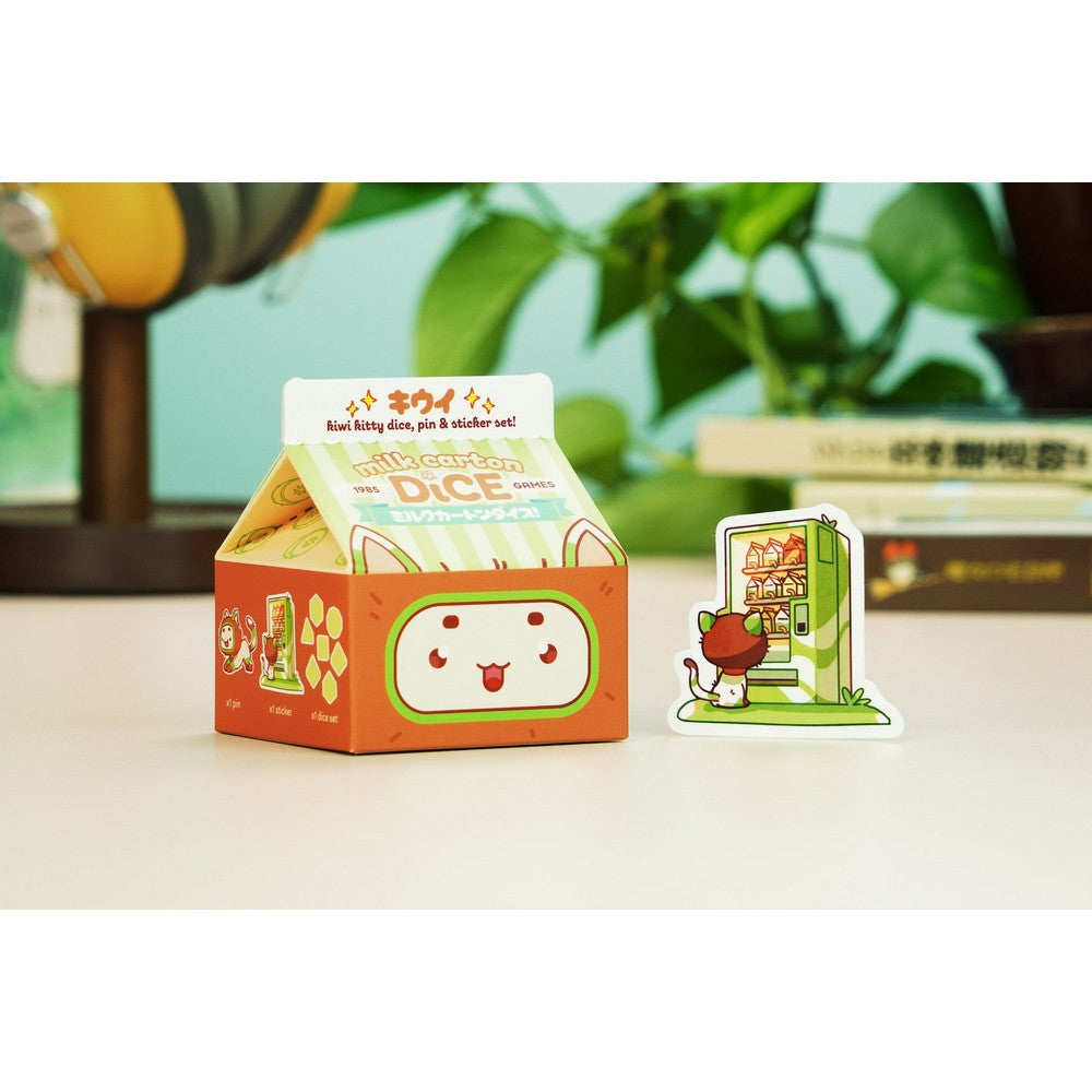 Fruit Meadows - Kawaii Cat Milk Carton-Kiwi