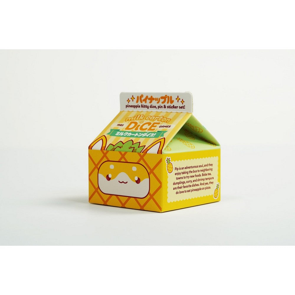 Fruit Meadows - Kawaii Cat Milk Carton-Pineapple
