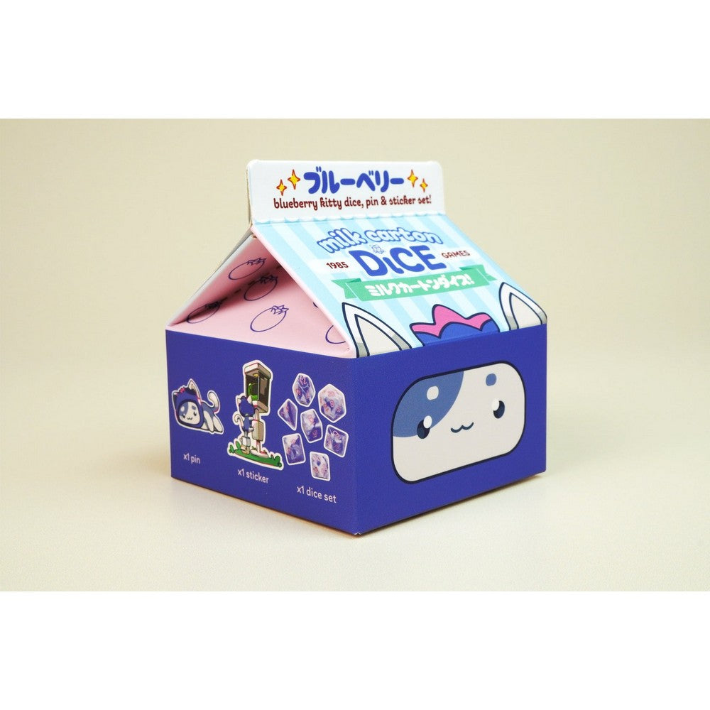 Fruit Meadows - Kawaii Cat Milk Carton-Blueberry