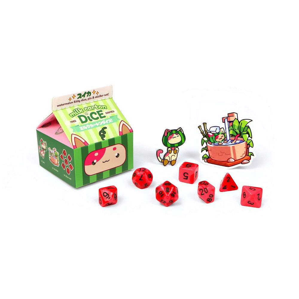 Fruit Meadows - Kawaii Cat Milk Carton-Watermelon