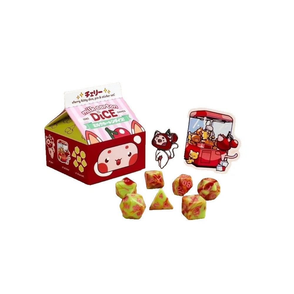 Fruit Meadows - Kawaii Cat Milk Carton-Cherry