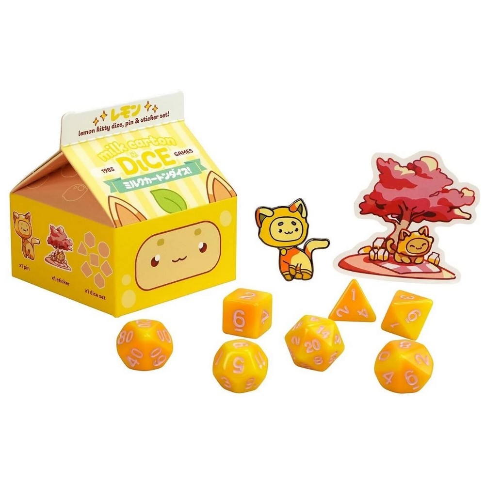 Fruit Meadows - Kawaii Cat Milk Carton-Lemon