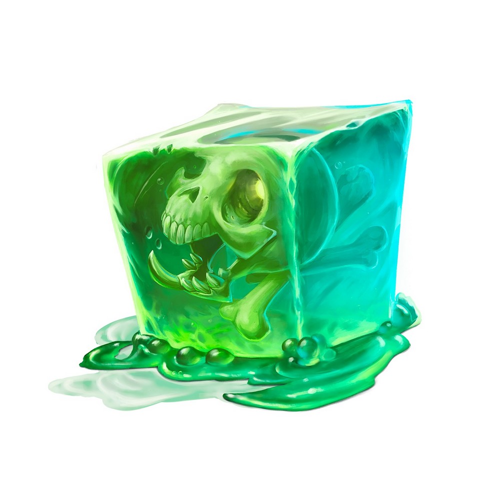 U2 Helianas Guide to Monster Hunting -  Gelatinous Ooze Resin Dice & Bag