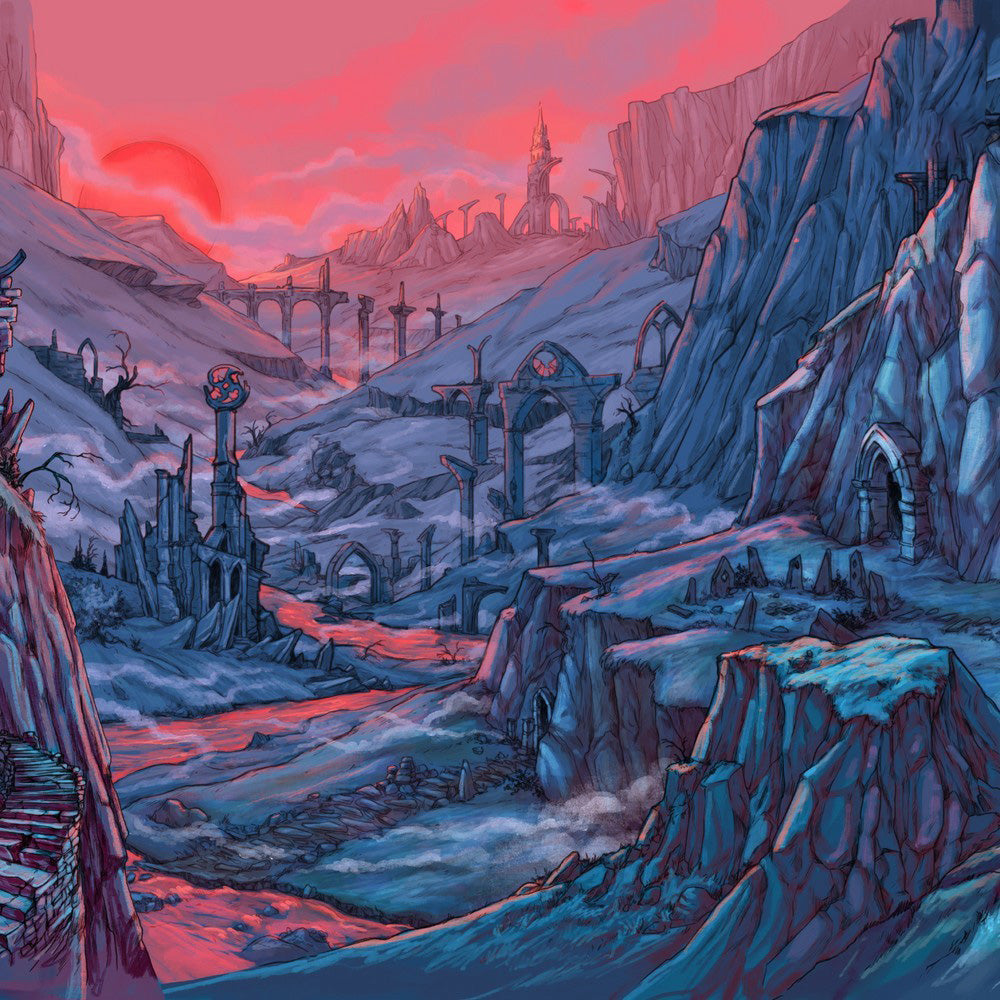 U2 Curator -  Arcane Landscapes - The Ruins Desk Mat