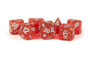 Fanroll: 16mm Resin Polyhedral Dice Set: Icy Opal Red