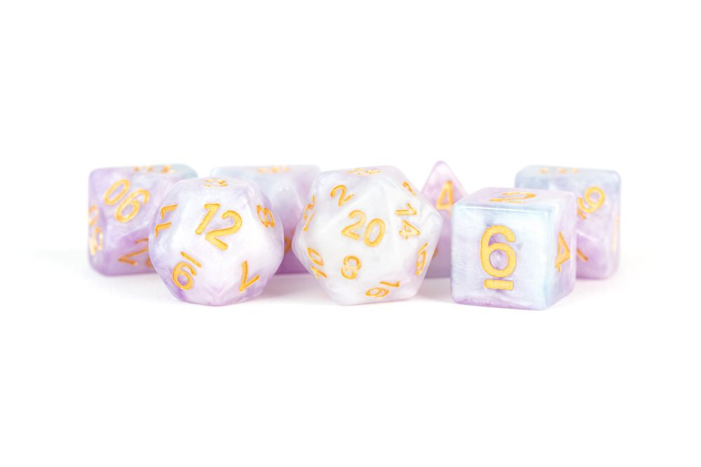 Fanroll: 16mm Resin Polyhedral Dice Set: Lavender