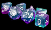Fanroll: 16mm Resin Polyhedral Dice Set: Blue Aurora