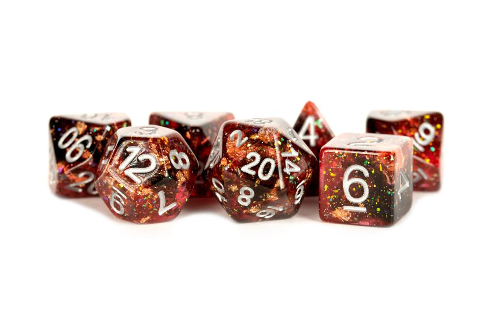 Fanroll: 16mm Resin Polyhedral Dice Set: Eternal Fire