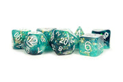 Fanroll: 16mm Resin Polyhedral Dice Set: Eternal Teal/Black