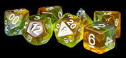 Fanroll: 16mm Resin Polyhedral Dice Set: Yellow Aurora