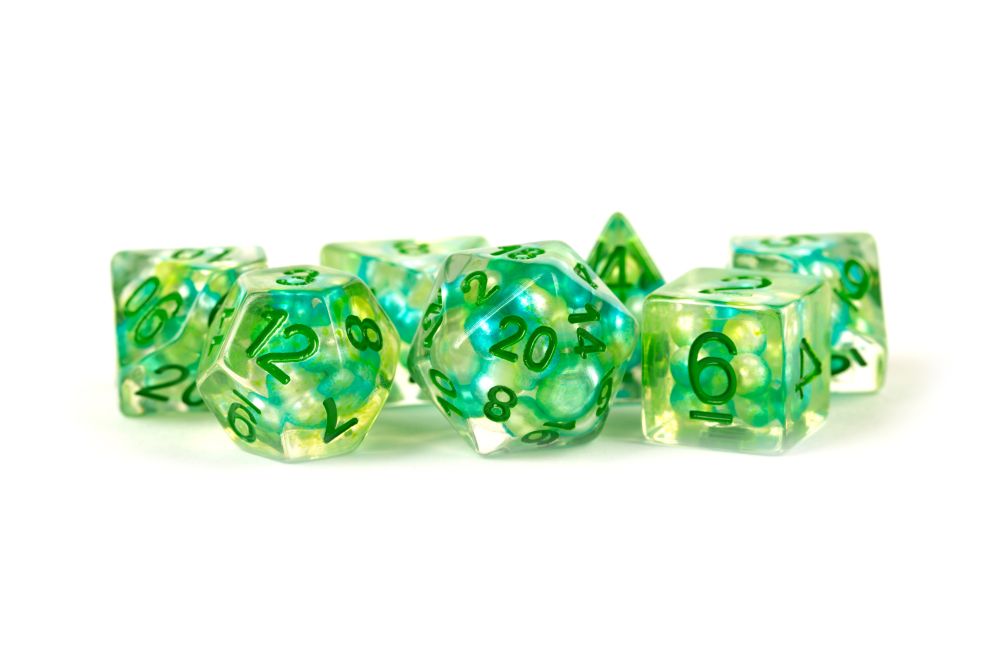 Fanroll: 16mm Resin Polyhedral Dice Set: Pearl Sea Foam