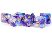 Fanroll: 16mm Resin Polyhedral Dice Set: Unicorn Midnight Fantasy