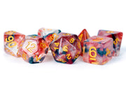 Fanroll: 16mm Resin Polyhedral Dice Set: Unicorn Phoenix Ash