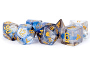 Fanroll: 16mm Resin Polyhedral Dice Set: Unicorn Arctic Storm