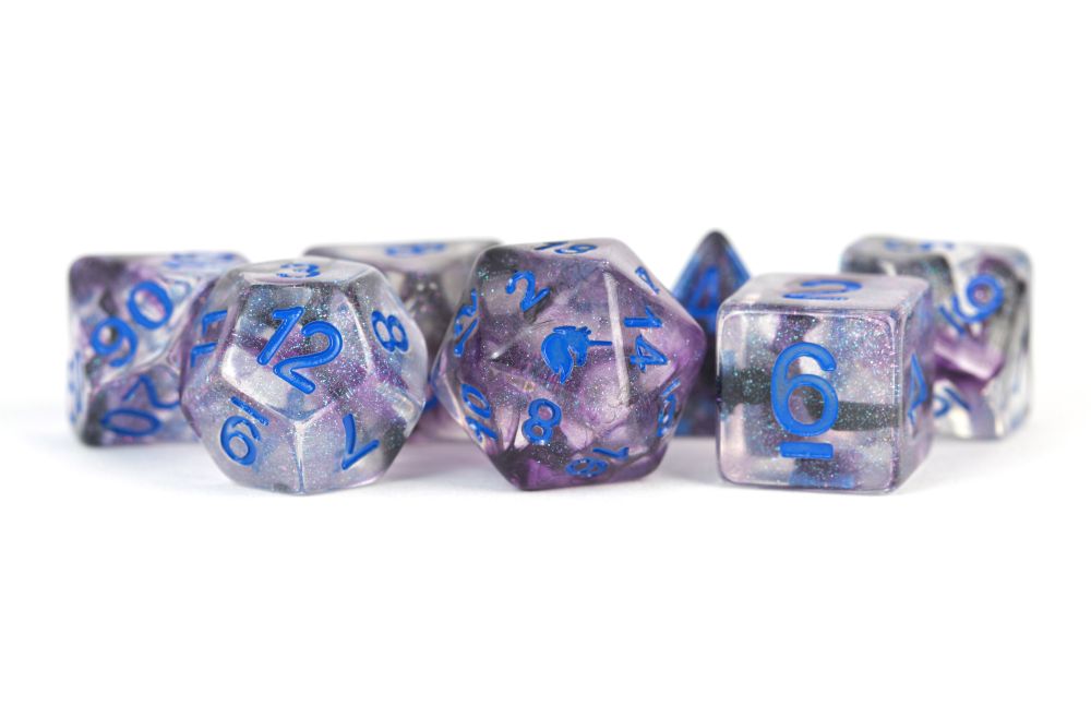 Fanroll: 16mm Resin Polyhedral Dice Set: Unicorn Stellar Storm