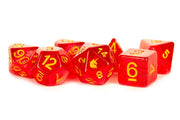 Fanroll: 16mm Resin Polyhedral Dice Set: Unicorn Red