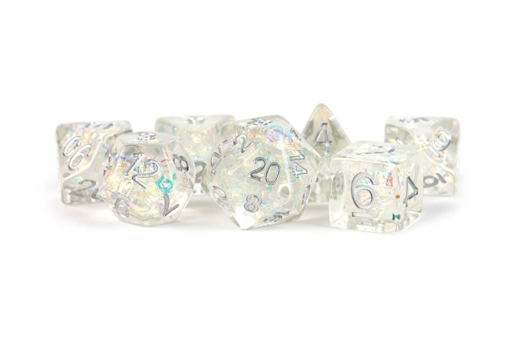 Fanroll: 16mm Resin Poly Dice Set: Rainbow Frost