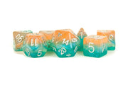 Fanroll: 16mm Resin Poly Dice Set: Layered Stardust Sunset
