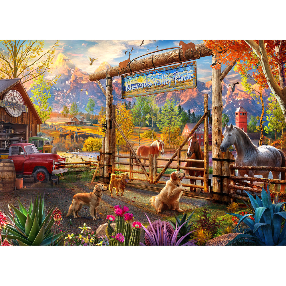 Puzzle - Holdson - Yellow Mountain Ranch - 500XLpc Puzzle - Mountain Music