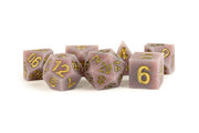 Fanroll: 16mm Sharp Edge Silicone Rubber Poly Dice Set: Volcanic Soot