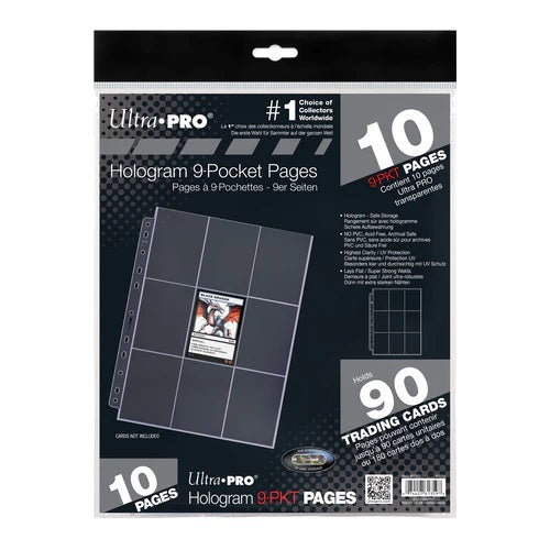 Ultra Pro: UP81359 9-Pocket 11-Hole Platinum Page (10 ct retail pack)