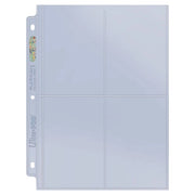 Ultra Pro: UP81418 4-Pocket Platinum Page with 3-1/2" X 5-1/4" Pockets