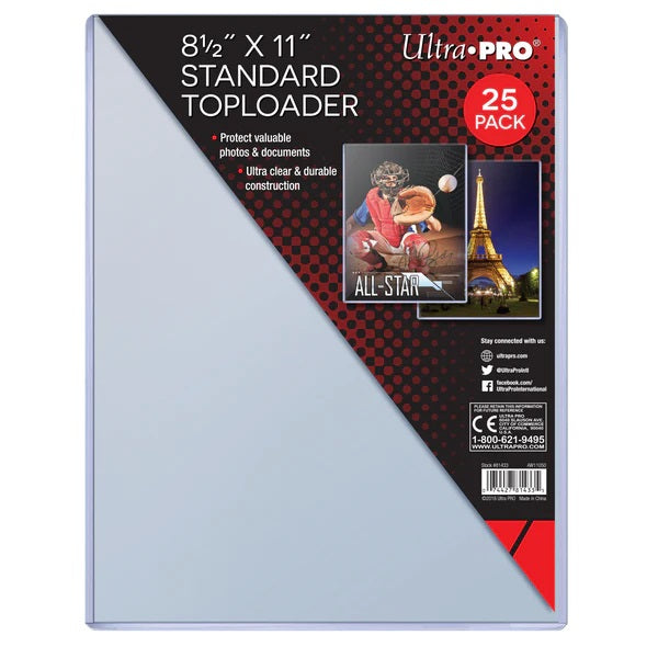 Ultra Pro: UP81433 8-1/2" X 11" Toploader 25ct