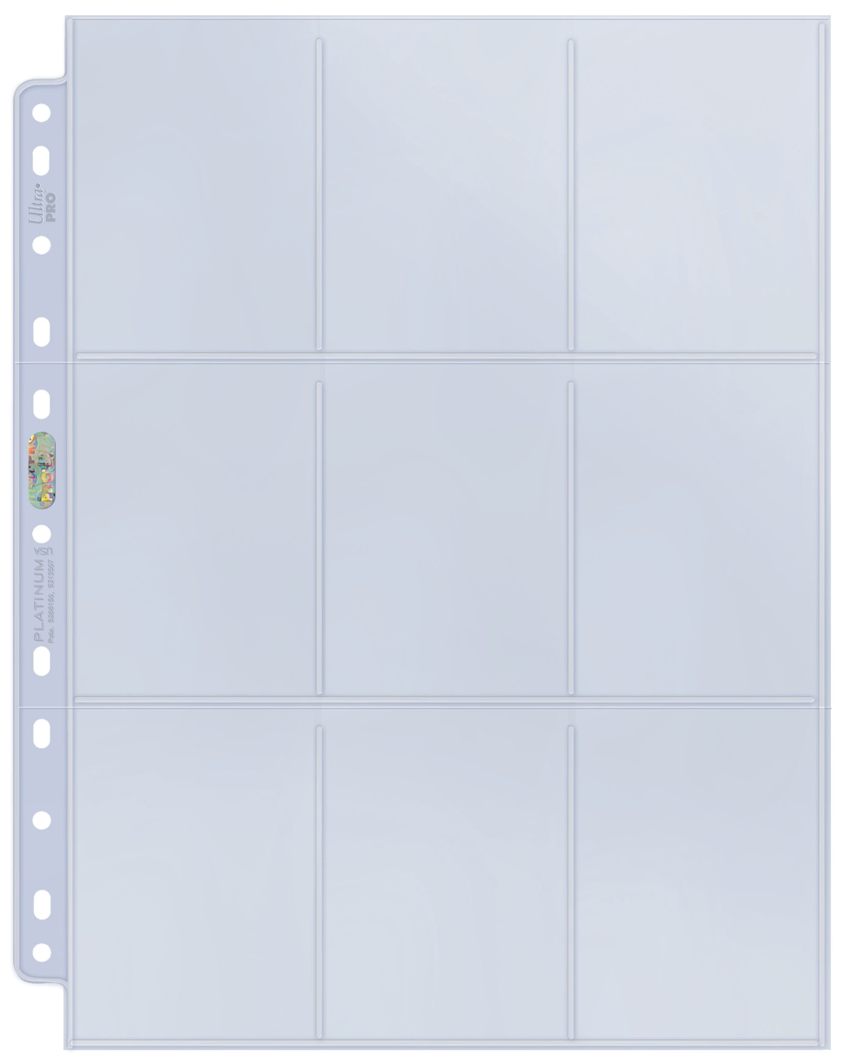 Ultra Pro: UP81442 9-Pocket Silver Series Page for Standard Size Cards