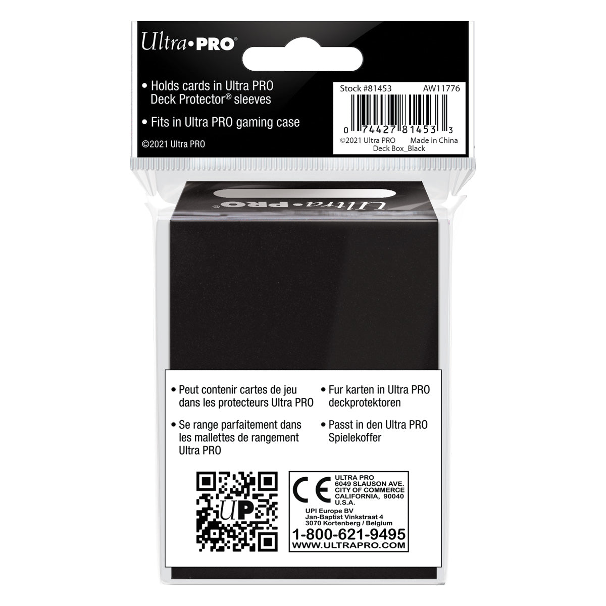 Ultra Pro: UP81453 PRO 80+ Deck Box: Black