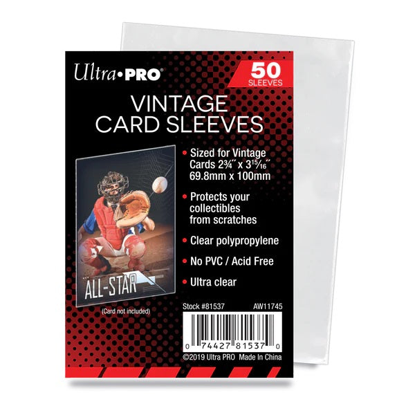 Ultra Pro: UP81537 2-3/4" X 3-15/16" Vintage Card Sleeves