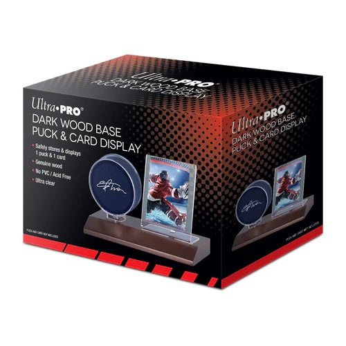 Ultra Pro: UP81676 Puck & Card Dark Wood Holder
