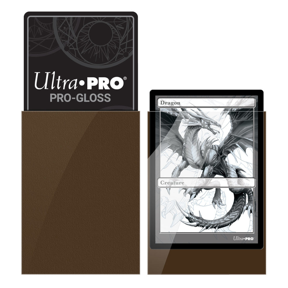 Ultra Pro: UP84027 PRO-Gloss 50ct Standard Deck Protector sleeves: Brown