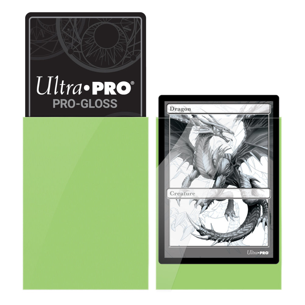 Ultra Pro: UP84099 PRO-Gloss 50ct Standard Deck Protector sleeves: Lime Green