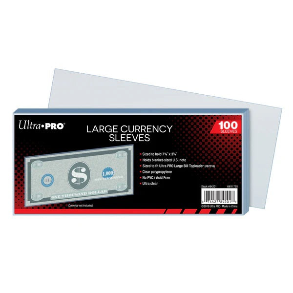 Ultra Pro: UP84201 Large Currency Sleeve