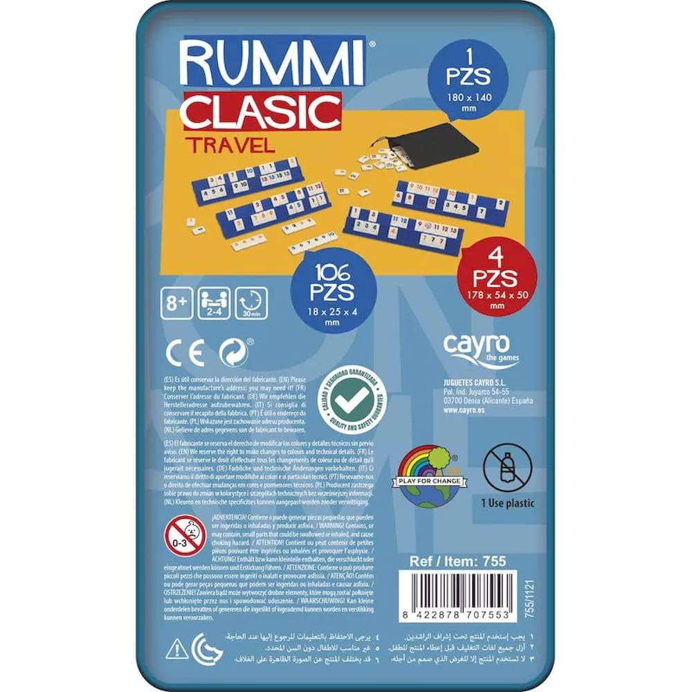 Rummi Classic In Metal Tin (TRAVEL) - Cayro
