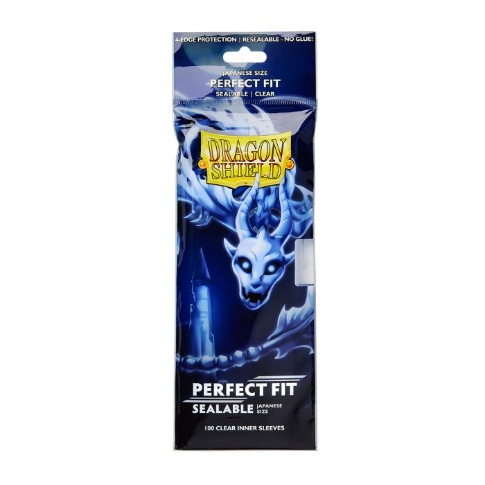 Dragon Shield: Perfect Fit Japanese Size Inner Sleeves – Sealable – Clear