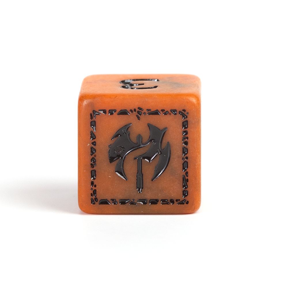 Sirius Dice - D&D Adventure Dice - Barbarian - Orange