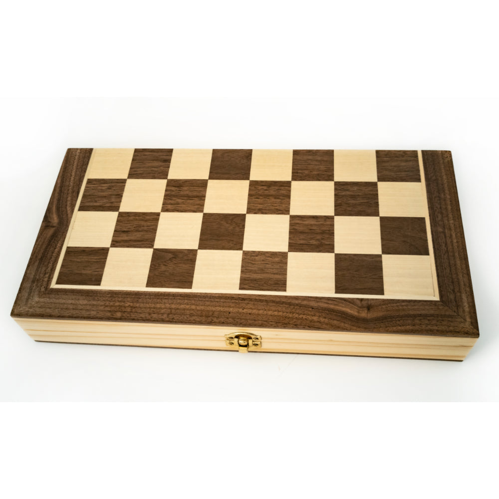 LPG Classics Wooden Folding Chess/Checkers/Backgammon Set 35cm