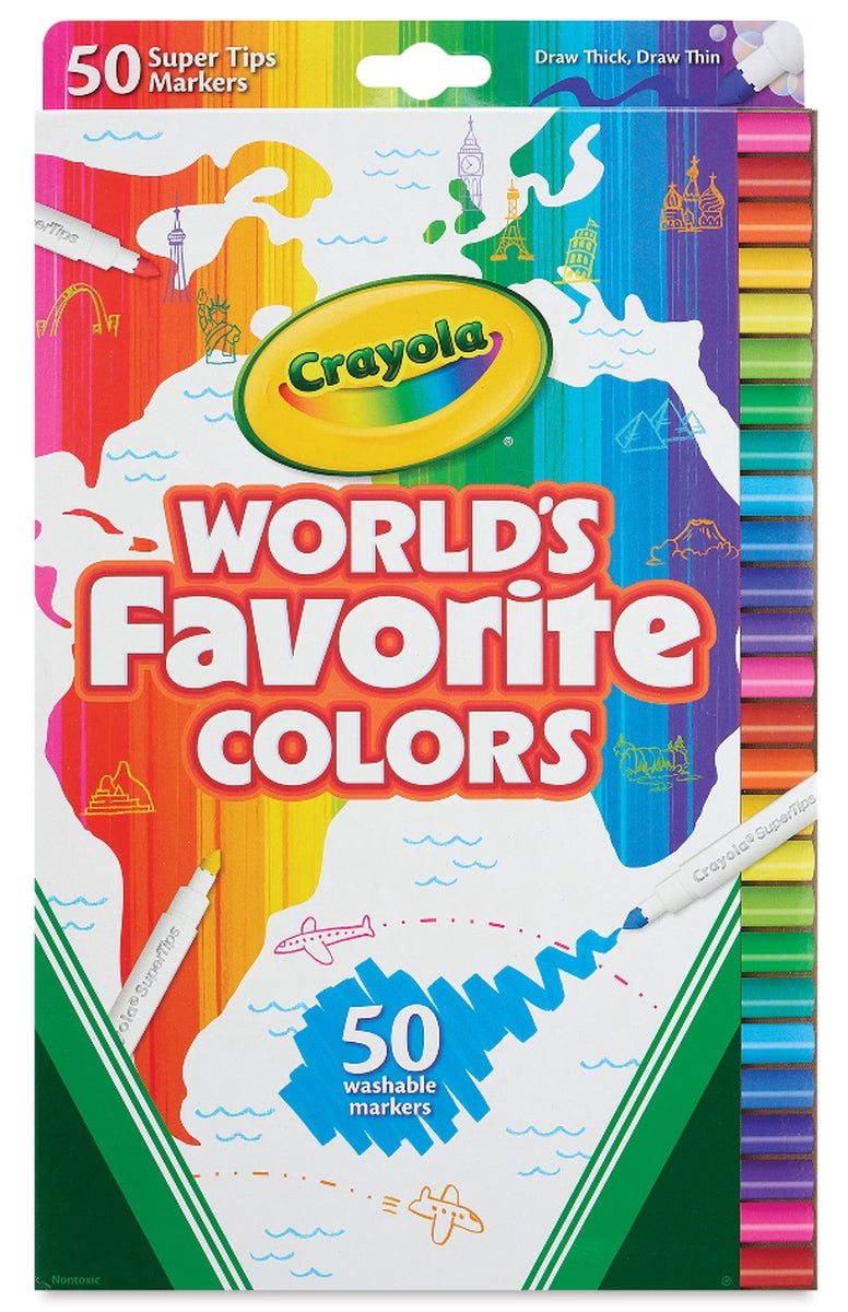 50 Count World's Favorite Colors Washable SuperTips