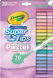 Crayola Pastel Supertip Markers, 20 Count