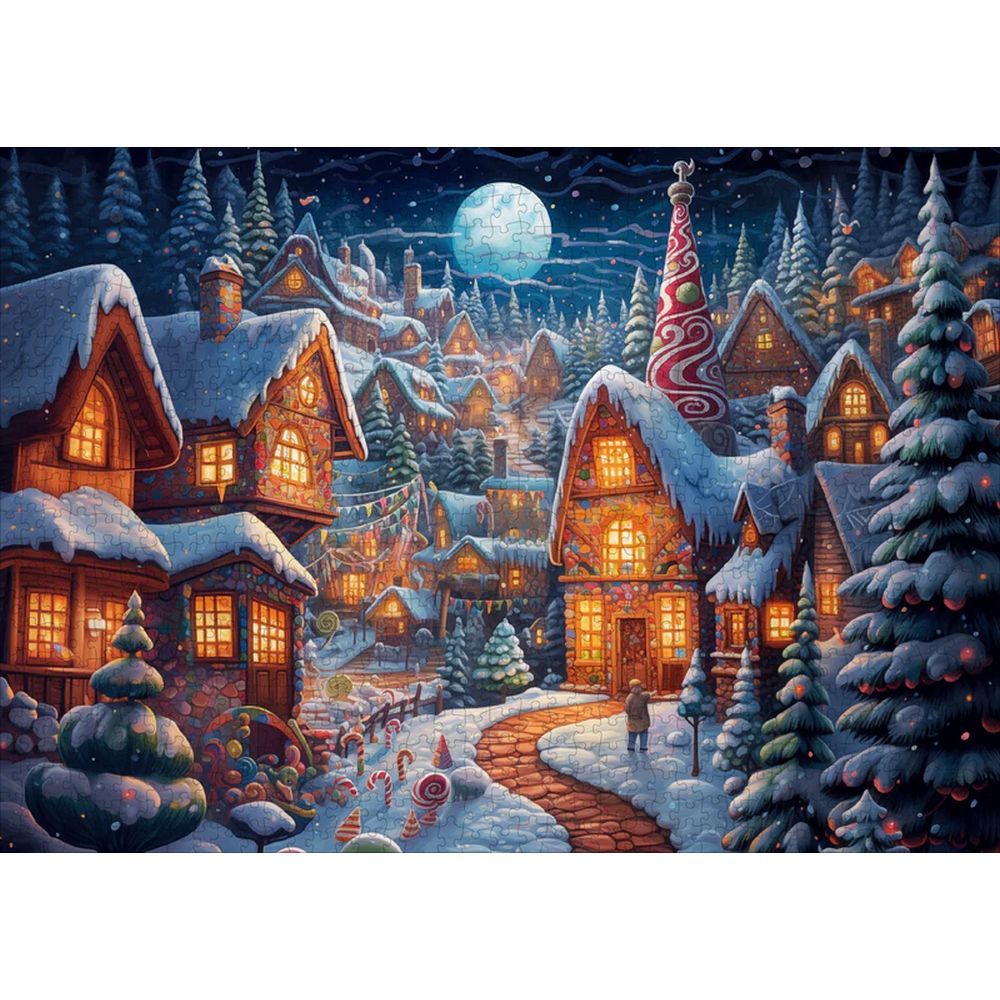 Trippy Puzzles - 1000 Piece Jigsaw Gingerbread Grove