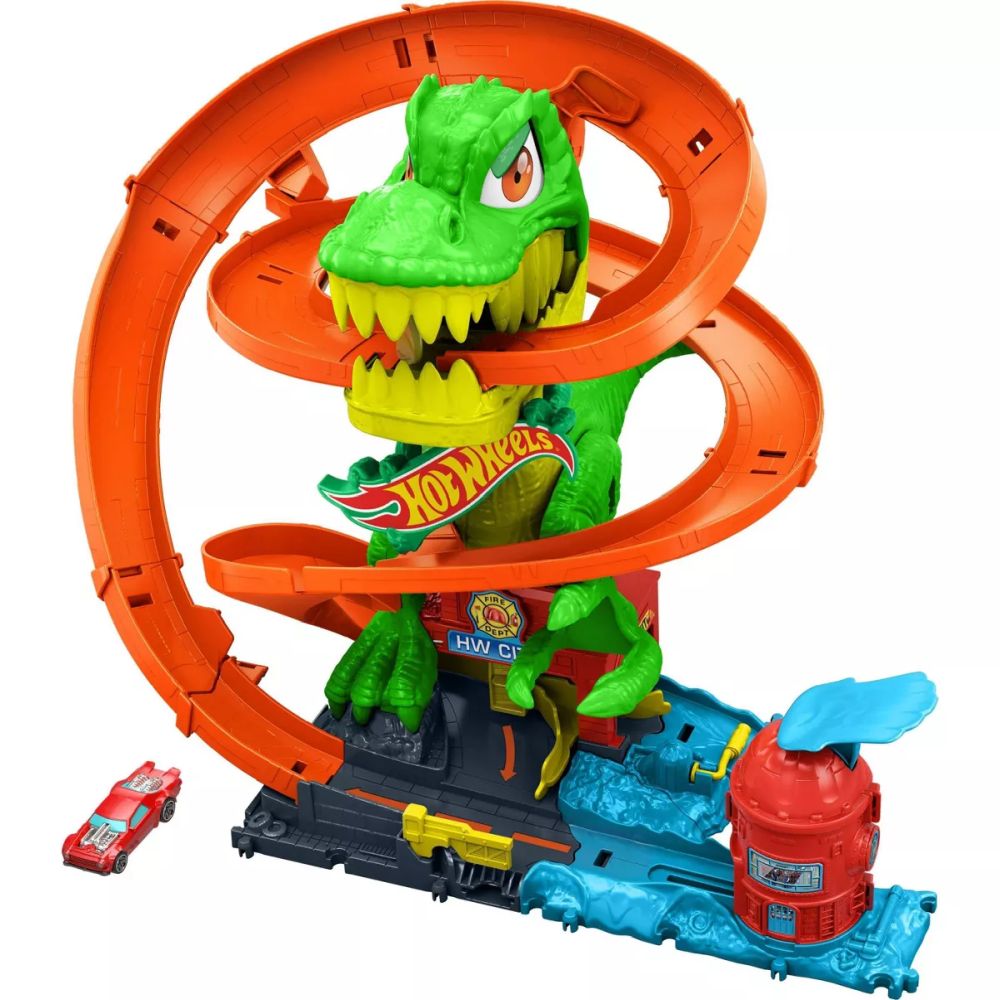 Hot Wheels - Tracks And Playsets - Hw City T-Rex Vs Fire Station (New 2025)