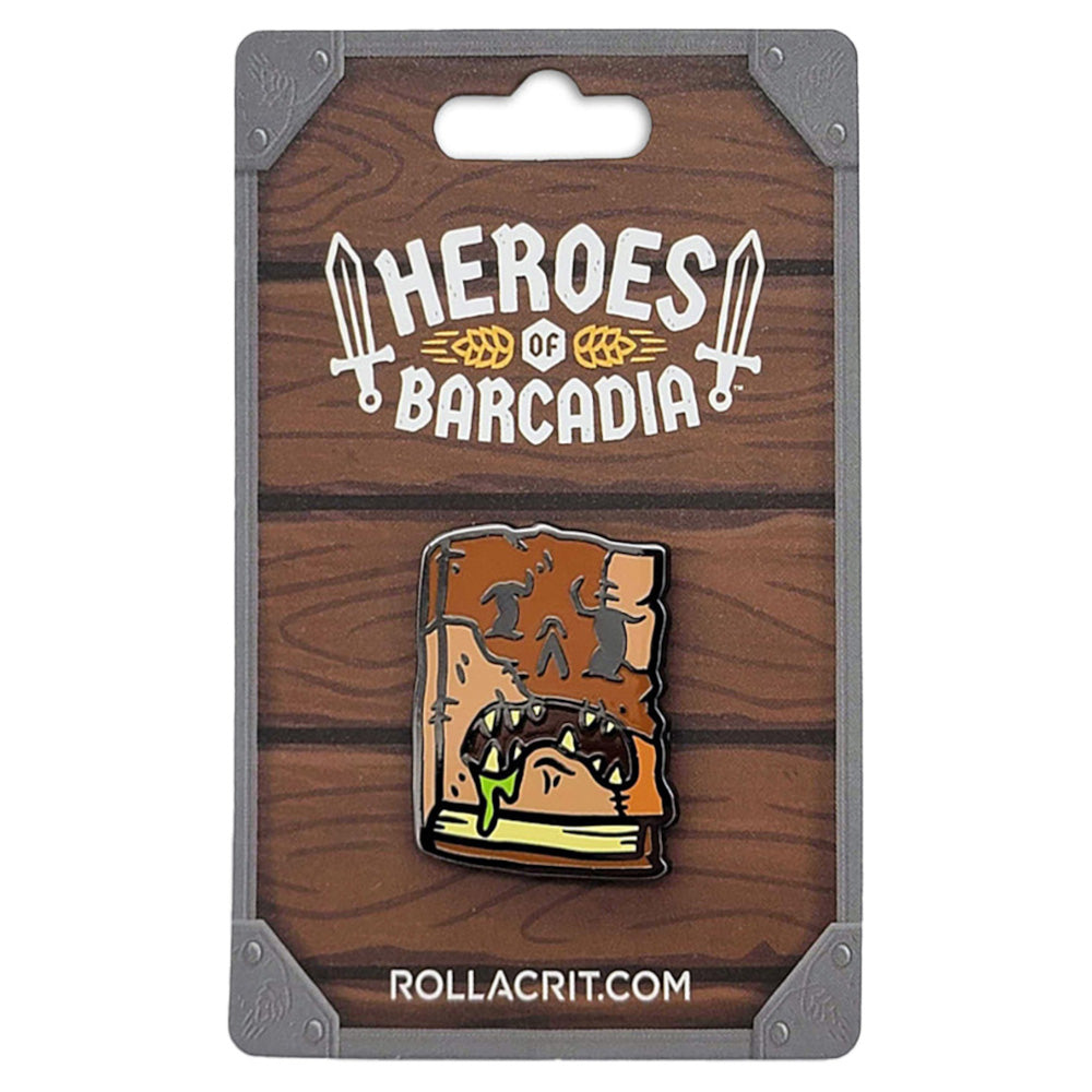 Heroes of Barcadia Liquornomicon Pin