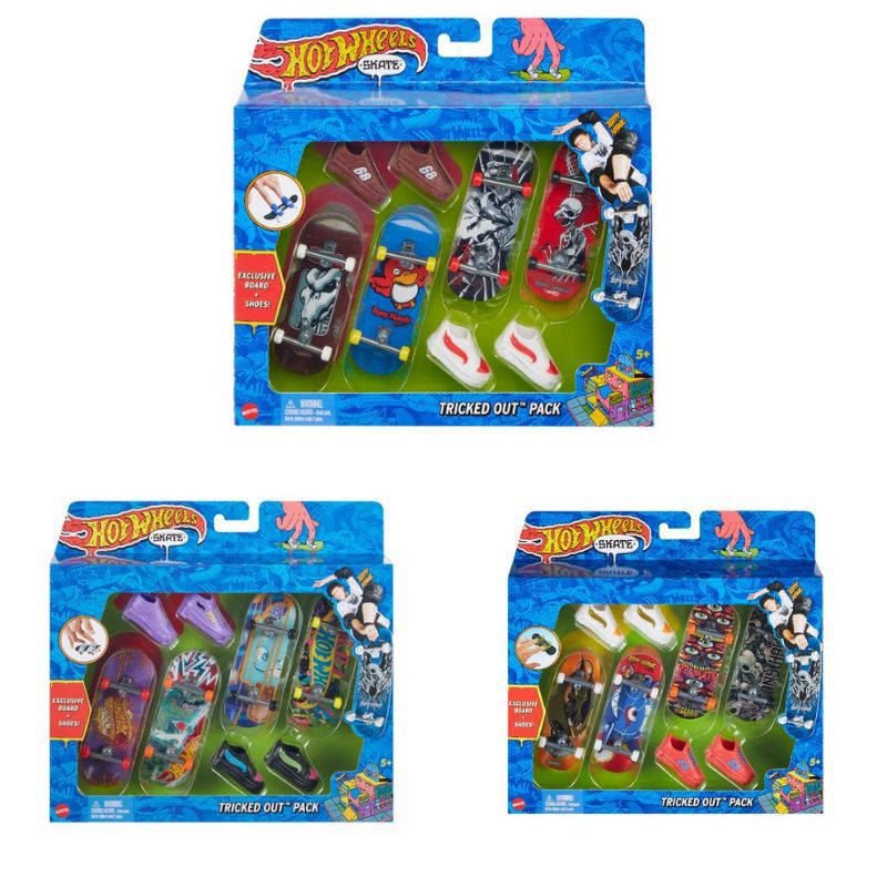 Hot Wheels - Skate Fingerboard + Shoe 4-Pack Assortment (4)