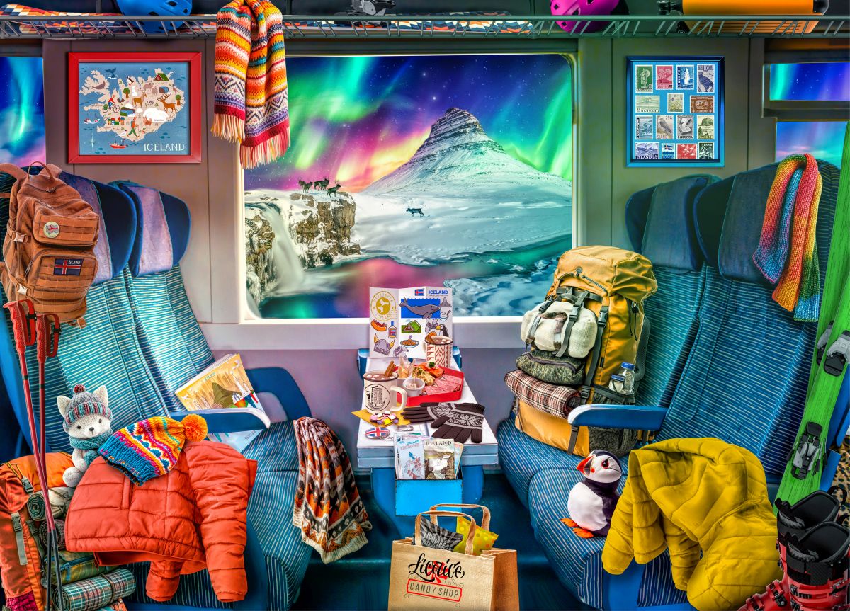 Puzzle - Holdson - The Travelers Window - Iceland Train Journey - 1000pc