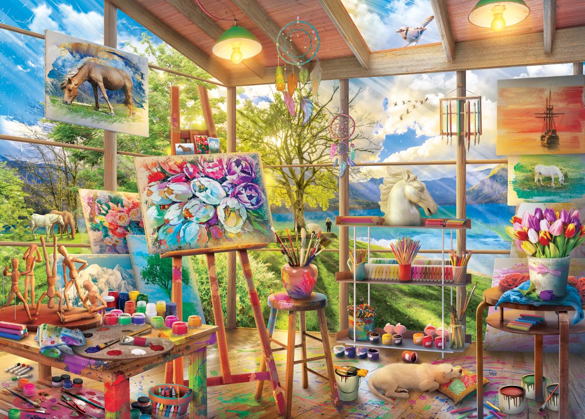 Puzzle - Holdson - Room with a View - Artists Room - 1000pc