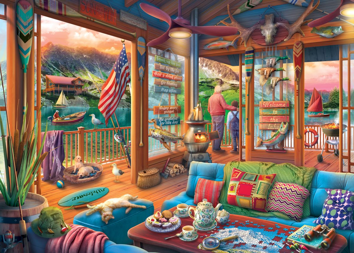 Puzzle - Holdson - Room with a View - The Lake House - 1000pc